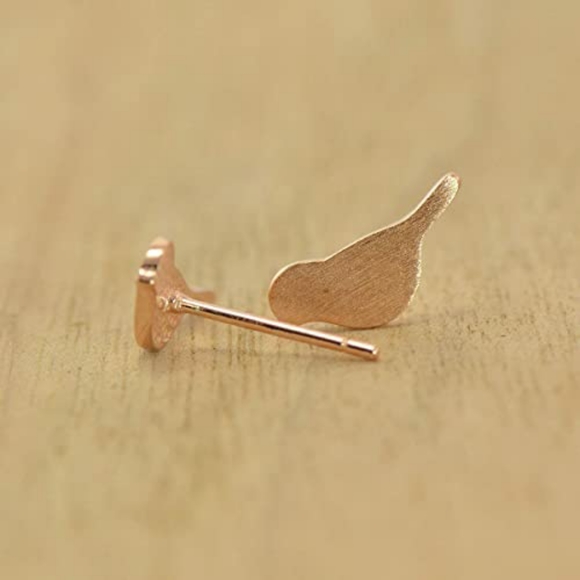 925 Sterling Silver Rose Gold Plated Little Brids - Picture 4 of 5